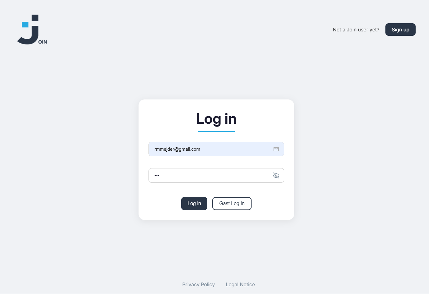 Join Project Screenshot